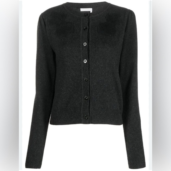 VTG 2000s Dolce&Gabbana Cashmere Blend Cardigan w Lace Trim Details - Picture 3 of 7